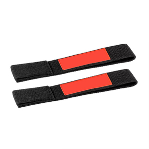 Sangles de poignet en coton personnalisées pour la musculation, équipement de gym, fitness et bodybuilding, avec logo personnalisé, couleur noire, vente en gros - Product Image 3