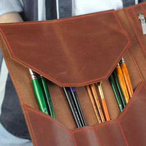 Premium quality leather <b>tool</b> <b>roll</b> organizer bags wholesale custom OEM supplier export portable storage for sale - Product Image 6