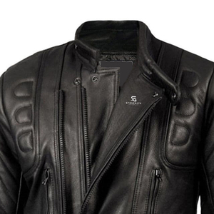 Men's <b>Vintage</b> Biker Leather <b>Jacket</b> Genuine Leather Classic <b>Motorcycle</b> Winter Casual Outerwear OEM 2026 - Product Image 2