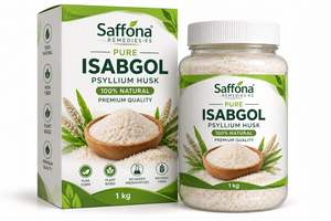 Saffona Remedies, Polvo de Psyllium Isabgol, 1 kg, Ingrediente Alimenticio Puro a Base de Plantas Secas para Cocinar y Hornear - Product Image 3