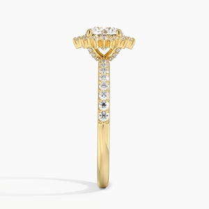 Bague de fiançailles moderne en or avec pierre de style diamant étincelant, bijou de mariage, cadeau pour femme - Product Image 2