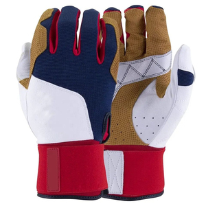 Guantes de Bateo de Béisbol Personalizados en Color, Talla y Logotipo, con el Mejor Diseño, Transpirables, Antideslizantes, de Cuero Liso y Tejido, para Uso Profesional - Product Image 1