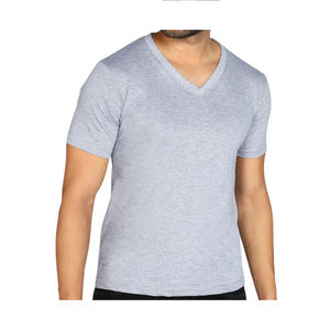 Camiseta Clásica Personalizada para Hombre con Cuello en V, 100% Algodón, Anti-Pilling, Manga Corta, Diseño Elegante para Uso Diario en Casa y al Aire Libre - Product Image 2