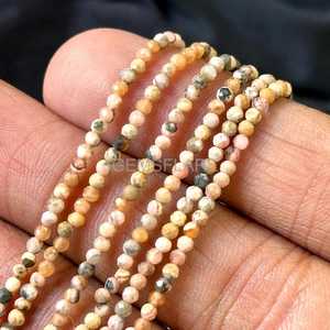 Natural Rhodochrosite Micro Faceted Round Beads 2MM Rhodochrosite Beads For Jewelry Making Supplies Wholesale Faceted Loose Gems - Product Image 3