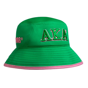 Sombrero de Pescador Verde y Rosa con Malla Flexible, Letras Bordadas, Ligero y Transpirable, para Mujer, Uso en Exteriores - Product Image 1
