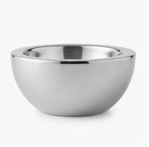 Bol de service polonais brillant à double paroi en acier inoxydable Bol de service élégant et magnifiquement conçu - Product Image 5