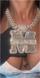 Colgante de Letra Grande con Diseño 3D Personalizado para Hombre y Mujer, Joyería Hip Hop, Colgante de Moissanita, Plata 925 - Product Image 2