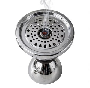 Quemador de Incienso de Acero Inoxidable Pulido con Copa Perforada y Soporte de Aromaterapia con Bola de Madera - Product Image 2