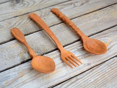 Tenedor de madera para ensalada y cena, el más vendido, hecho a mano, para servir frutas, de madera oscura, juego de tenedores para mesa de cocina y hogar. - Product Image 5