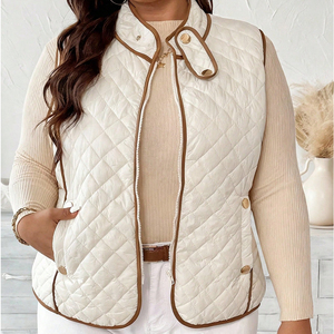 puffer vests stylish casual fashion winter wear clothes woman coat quilted puffer sleeveless women customized design puffer vest - Product Image 5