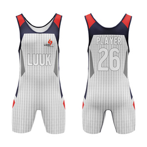 OEM ODM American Team <b>Wrestling</b> <b>Singlet</b> One Piece Uniform Sublimation Printed Stretchable Breathable 100% Polyester <b>Singlet</b> - Product Image 1