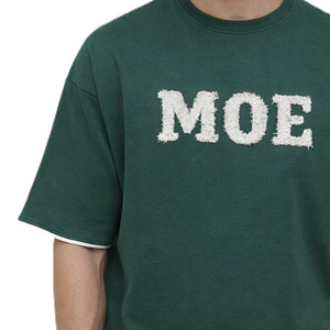 Camiseta de Hombre con Bordado Desgastado Personalizado, Algodón Grueso de Alta Densidad, Corte Holgado, Fabricante OEM de Marca Privada - Product Image 3