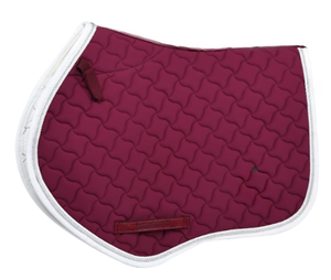 Burgundy Jumping Horse Saddle Pad Breathable Quilted <b>Equestrian</b> Saddle Cloth Riding Equipment - Product Image 1