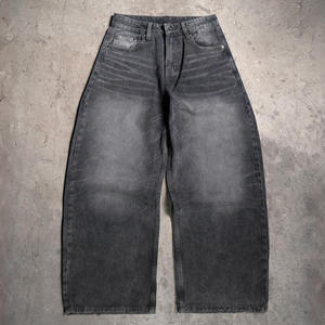 Jean Carpenter Homme Marron Délavé Vintage Coupe Droite Ample Denim Vieilli Poches Utilitaires Mi-lourd Streetwear Broderie Printemps - Product Image 1