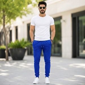 Casual Men's Lightweight Dark Chino Pants High Quality Oversize Classic <b>Trousers</b> <b>Elastic</b> <b>Waist</b> Pleated Front - Product Image 4