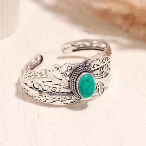 925 Sterling <b>Silver</b> turquoise Gemstone <b>Bracelet</b> Bangle for Women High Top Quality <b>Silver</b> Bangle Designer Jewelry - Product Image 2