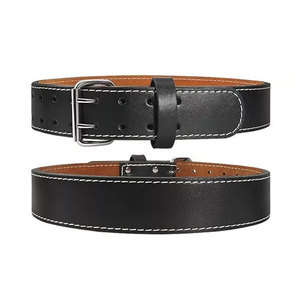 Ceinture de musculation professionnelle en cuir, conçue pour l'entraînement en salle, les squats et les soulevés de terre. - Product Image 1