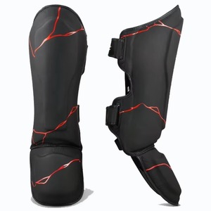 Espinilleras de Boxeo de Cuero Premium, Profesionales, para Muay Thai y Kickboxing, con Logotipo Personalizado OEM, Fabricante - Product Image 2