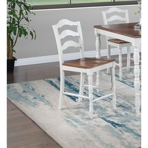 Set da Pranzo Classico a 5 Pezzi con Tavolo Bianco e 4 Sedie dall'Aspetto Legno Naturale per Sala da Pranzo - Product Image 3