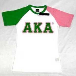 Aka เสื้อกำมะหยี่สีขาวสีเขียวชมพูแบบพรีเมียมเสื้อผู้หญิงปักลายตัวอักษรกรีกเสื้อลำลองคุณภาพสูง - Product Image 1