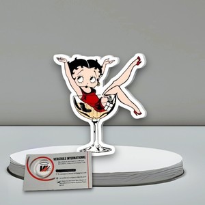 Tuiles d'extension de cils personnalisables en acrylique magnétique, motif Love Betty Boop, forme cœur, fleur, ovale, écologiques - Product Image 2