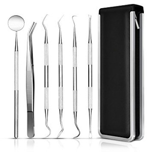 Juego de Exploración Dental de 4 Piezas, Kit de Diagnóstico Básico, Espejo, Explorador, Pinzas, Acero Inoxidable, Manual - Product Image 3