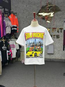 Camiseta Negra para Hombre a Precio Razonable, Manga Corta, Cuello Redondo, Estampado, Corte Regular, Estilo Urbano, Tela de Jersey de Algodón, Personalizada - Product Image 2