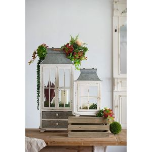 Wooden <b>Hurricane</b> <b>Lantern</b> Holder Decorative Indoor Outdoor Candle Jar for Home Garden Wedding Multiple Sizes Available - Product Image 2
