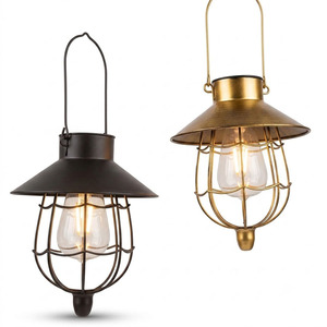 Classic metal garden decoration Vintage <b>Hanging</b> <b>Solar</b> <b>Lantern</b> Outdoor Garden Light - Product Image 1