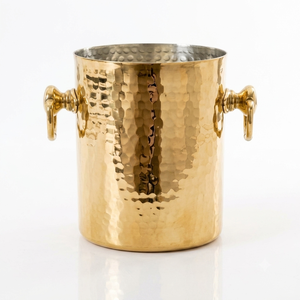 Indian Handmade Copper Ice Bucket Round Shape Metal Vintage Style Party Beverage <b>Cooler</b> Barware Wine <b>Cooler</b> - Product Image 6