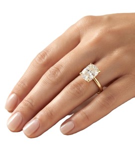 Stretched 2.03 Carat Elongated <b>Cushion</b> Cut Lab Grown Diamond Elongated <b>Cushion</b> Ring F-VS 10K 14K 18K Solid Gold Daily Wear Gift - Product Image 5