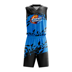 Conjunto de Camiseta de Baloncesto para Hombre SINEWY SPORTS, Cuello en V, Sin Mangas, Impresión Sublimada, Absorbe la Humedad, Ajuste Atlético, para Todas las Temporadas - Product Image 3