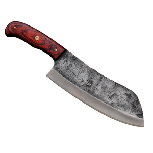 Cuchillo de Chef Burraq Hecho a Mano con Acero de Damasco de Grado Industrial/DIY, Multifuncional, con Funda de Cuero, OEM/ODM Disponible - Product Image 1