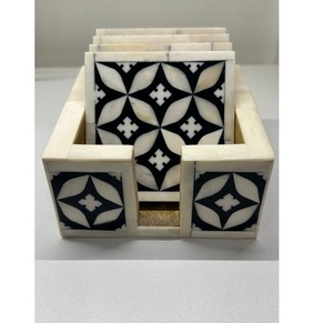 Decorative Bone Inlay Coasters for Coffee <b>Table</b> & Dining Use - Product Image 3
