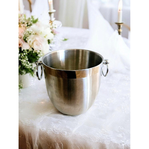 Hammered Aluminum Beverage Tubs Stainless Steel Wine Bottle <b>Cooler</b> for Parties and Bars Elegant Metal <b>Ice</b> Bucket Tub Supplies - Product Image 4