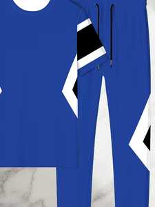 Nuevo Conjunto Deportivo de Verano para Hombre, 2 Piezas, Camiseta de Algodón Transpirable, Conjunto Deportivo Estampado, Atuendo Informal con Logotipo Personalizado - Product Image 6