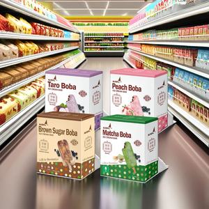 Helado de Boba con Sabor a Durazno Alody, Postre Congelado Premium Popular en Caja, 24 Meses de Duración - Product Image 3