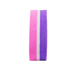 Lime à ongles double face OME Mini, grain 180, design zèbre professionnel, réutilisable, rayures rose, blanc, violet, outil de soin des ongles - Product Image 1