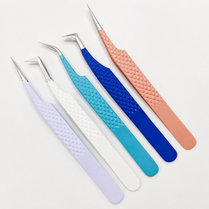 Ensemble de pinces à épiler professionnelles en acier inoxydable colorées, pointe fine, écologiques, durables, kit d'outils de salon - Product Image 2