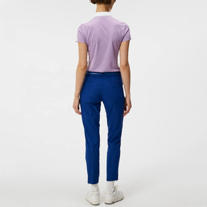 Women's Classic Pique Polo Top with Contrast <b>Trim</b> Collar and Cuffs Lightweight Smart Casual Business Golf Shirt Wholesale - Product Image 5