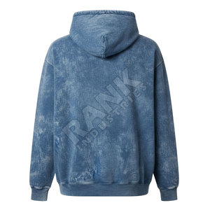 Nouveaux arrivages : sweats à capuche pour hommes en coton mélangé, lavage acide, logo personnalisé de haute qualité, faible MOQ. - Product Image 2