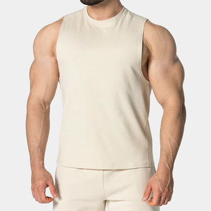 <b>Men</b> Cutt Sleeveless Crew Neck Sporty Fashionable <b>Singlet</b> Solid Color Hot Selling Muscle Fit Comfortable Breathable Quick Dry - Product Image 6