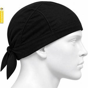 SAMAVIA Black Nylon <b>Scrub</b> <b>Cap</b> With Tie Back Casual Medical Headwear For Healthcare Uniform Apparel Accessories - Product Image 3