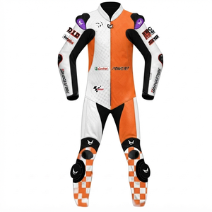 Combinaison de moto en cuir sur mesure de qualité supérieure MotoCP Racing 1 pièce, équipement de conduite avec bosse niveau 2 CE, fabriquée sur mesure - Product Image 1