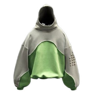 Sweat-shirt à capuche masqué futuriste surdimensionné unisexe en coton 100% pour l'hiver, design personnalisé, streetwear, vente en gros, directement de l'usine - Product Image 3