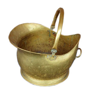 Juego de 3 cubos tradicionales para carbón, portátiles, con forma de casco, para exteriores, para almacenamiento de cenizas en la chimenea - Product Image 6