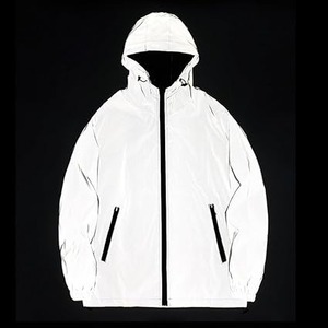 Chaqueta Cortavientos Unisex Reflectante, Impermeable, de Secado Rápido, con Capucha, Ligera, para Deportes y Running, con Bolsillos, Estilo Urbano, MOQ Bajo - Product Image 4