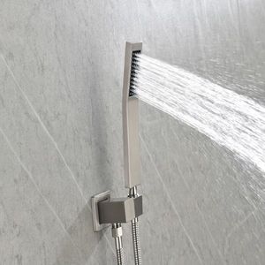 Set Doccia da Parete Contemporaneo da 12 Pollici con Miscelatore Monocomando e Doccetta per Bagno - Product Image 5