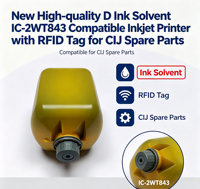 Tinta Solvent IC-2WT843 Berkualitas Tinggi Baru yang Kompatibel dengan Printer Inkjet dengan Tag RFID untuk Suku Cadang CIJ
