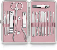 Instruments de beauté, kits de manucure en acier inoxydable, 10 en 1, coupe-ongles à ressort simple, qualité professionnelle supérieure, boîte de rangement